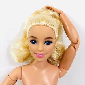 Nude Hybrid Barbie Doll Curvy Made to Move Body Beautiful Blonde Rebodied New